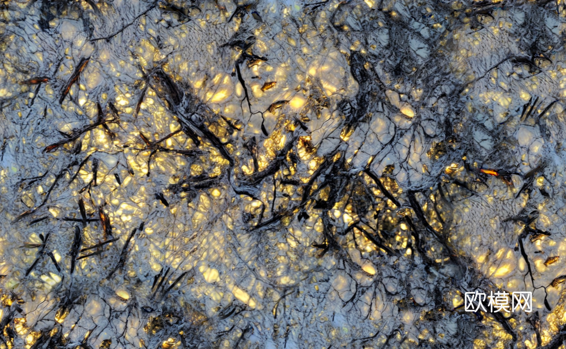 法式现代蓝色大理石奢石 潘多拉奢石