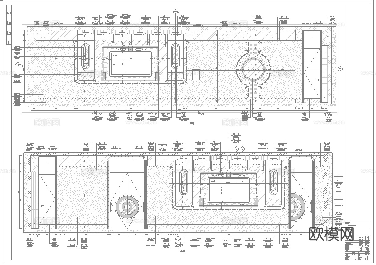 最新2套 KTV 派对房 施工图 效果图合集cad施工图