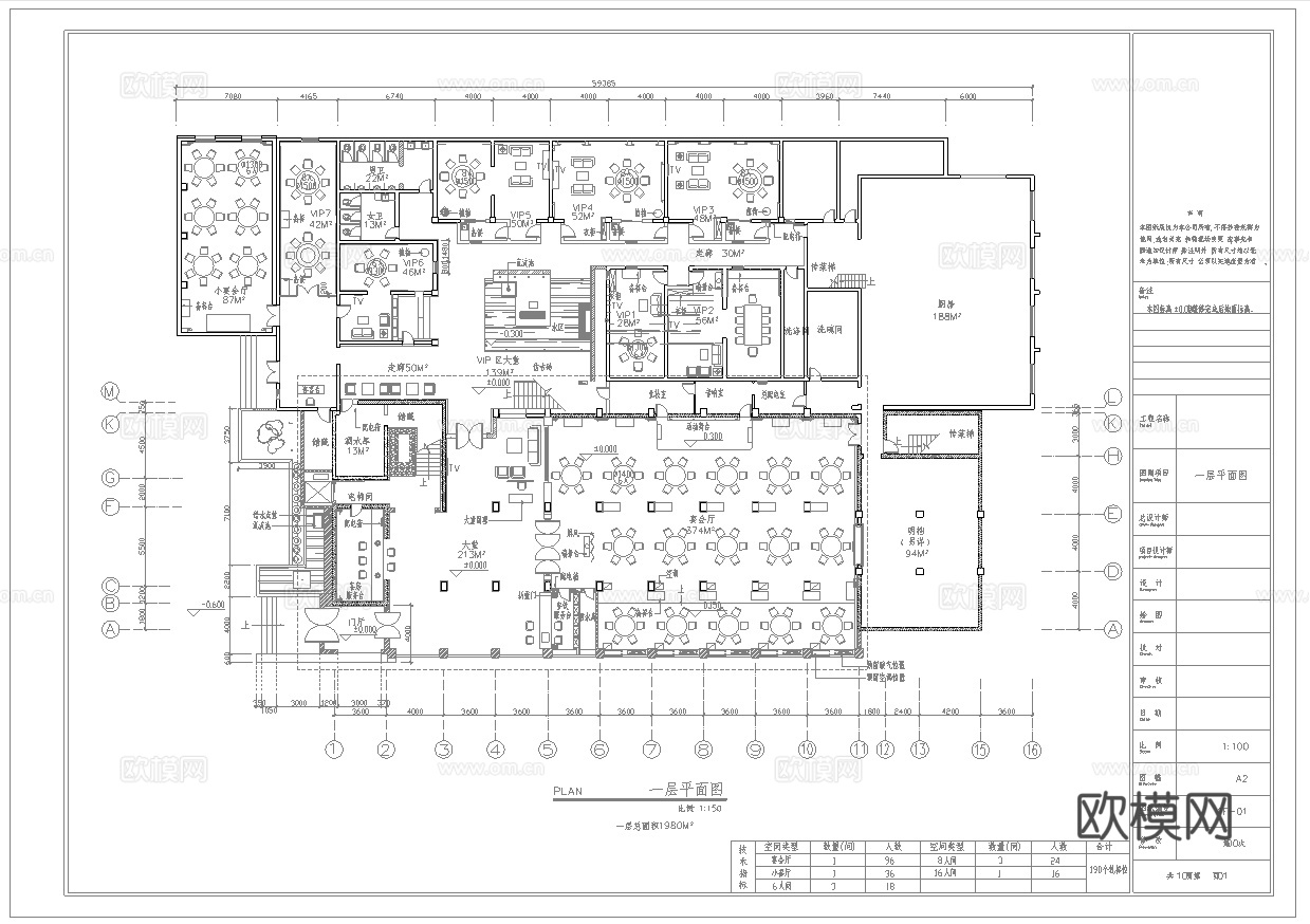 最新全套 大酒店 施工图合集cad施工图