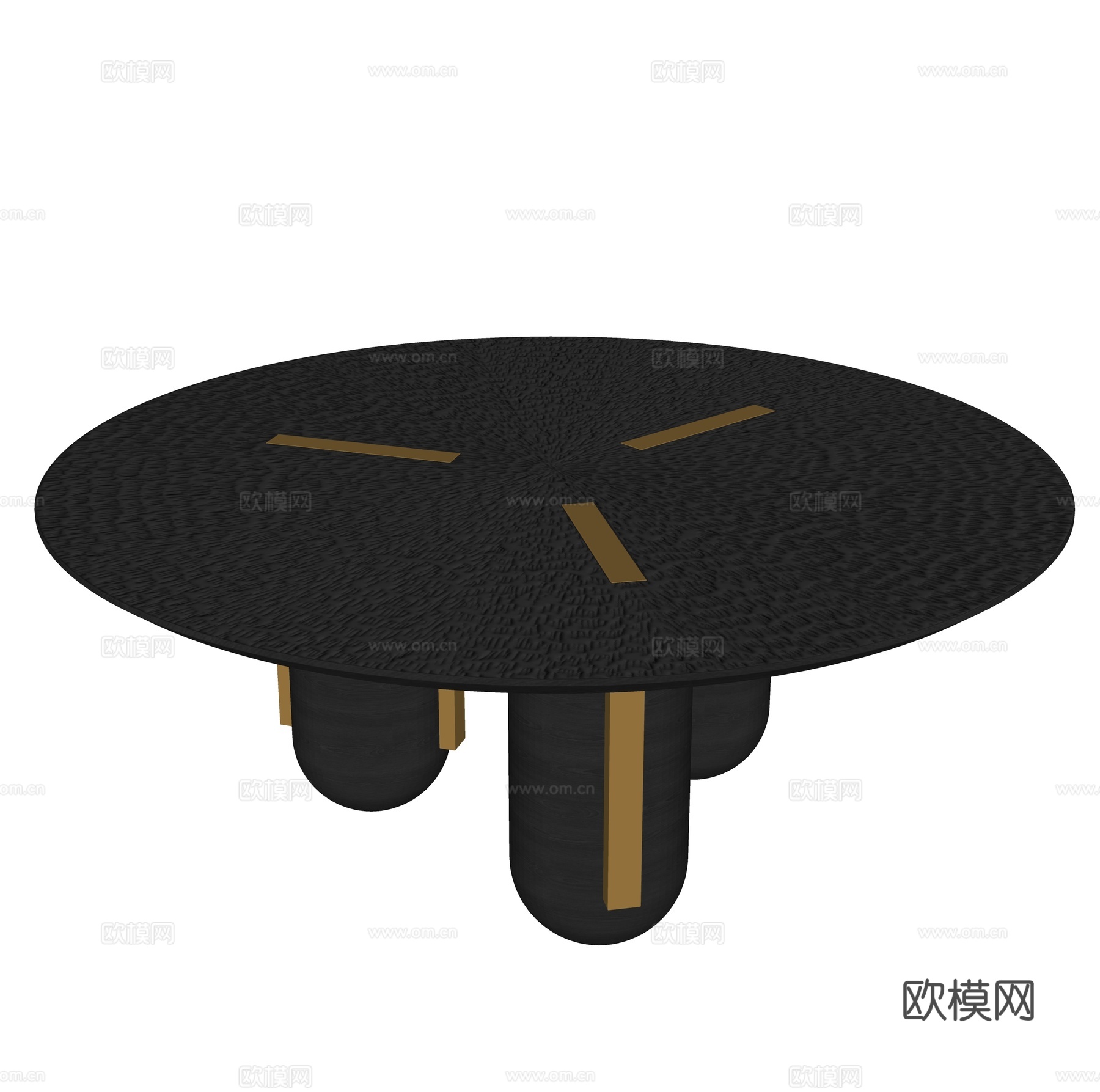 现代圆形餐桌su模型