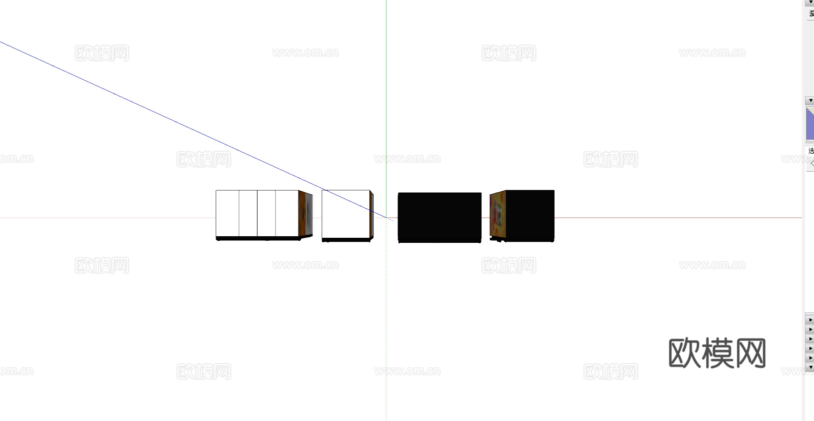 饮料柜 冷饮柜 啤酒饮料矿泉水 冷藏柜 保鲜柜 冰柜 冷柜su模型