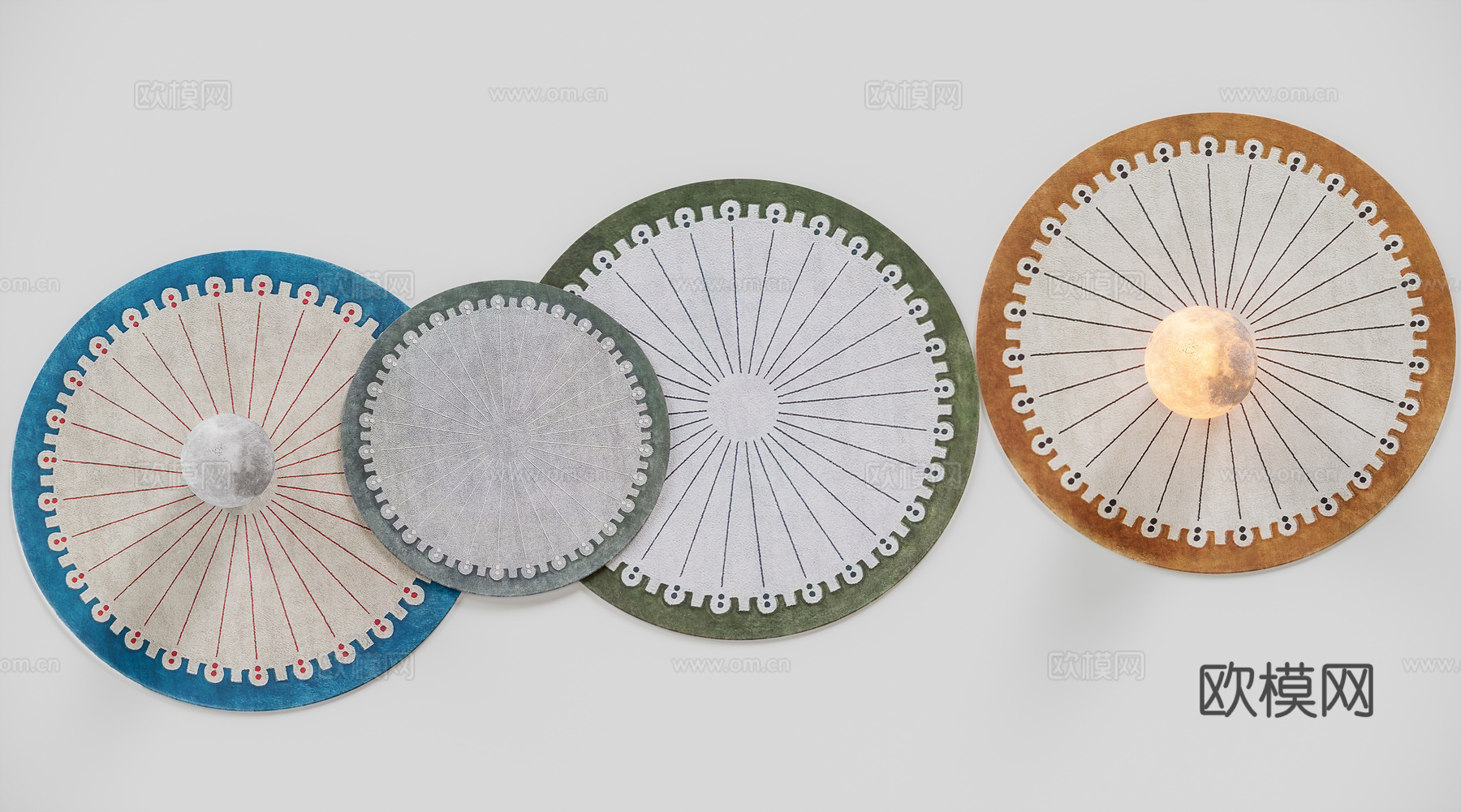 现代中古风地毯su模型