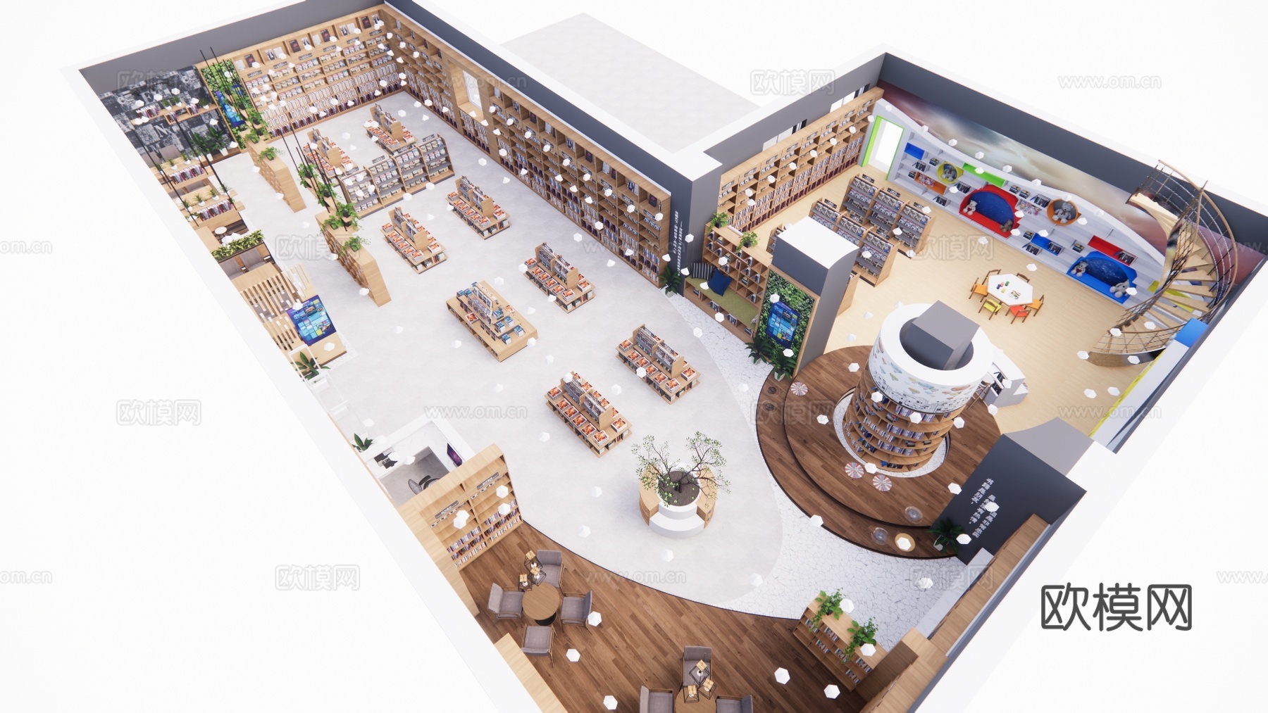 公共空间 走廊 政府机构 停车场 办事处su模型