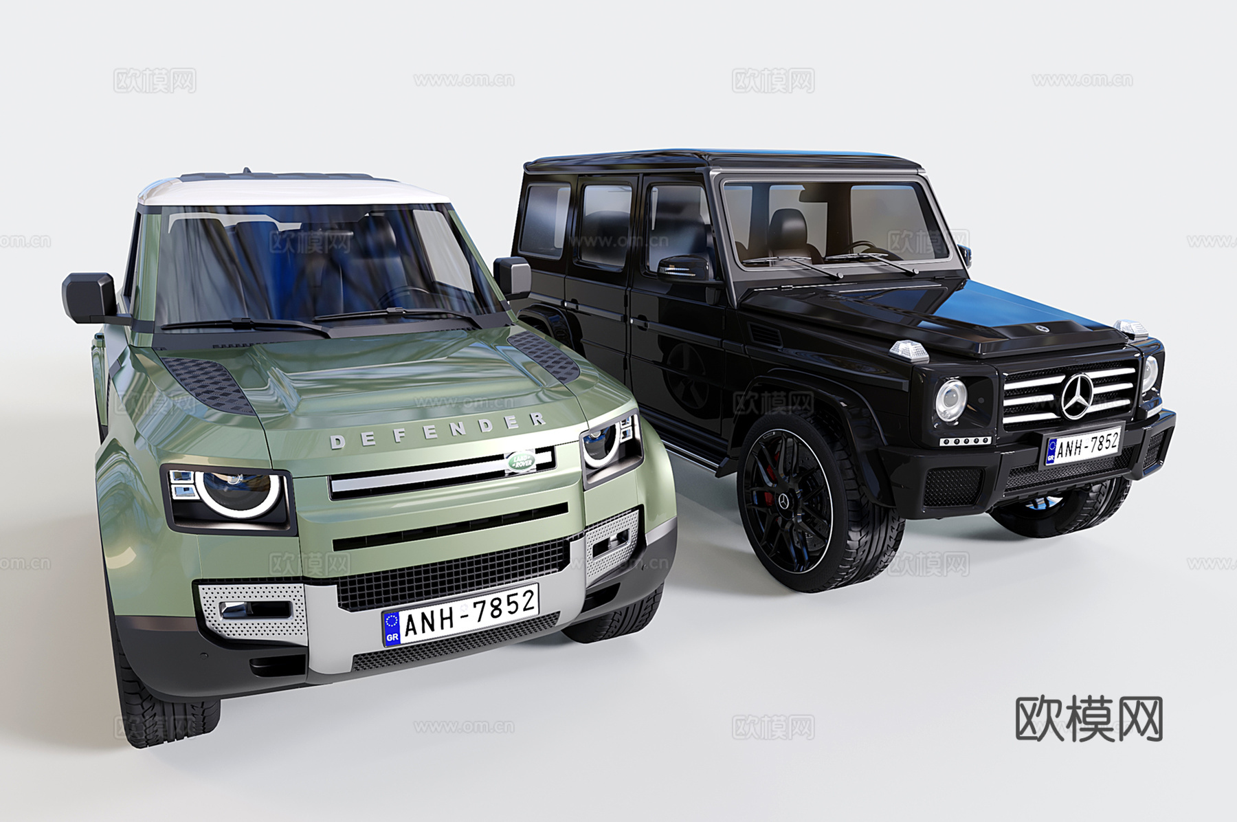 现代越野车 SUV 路虎 奔驰大Gsu模型