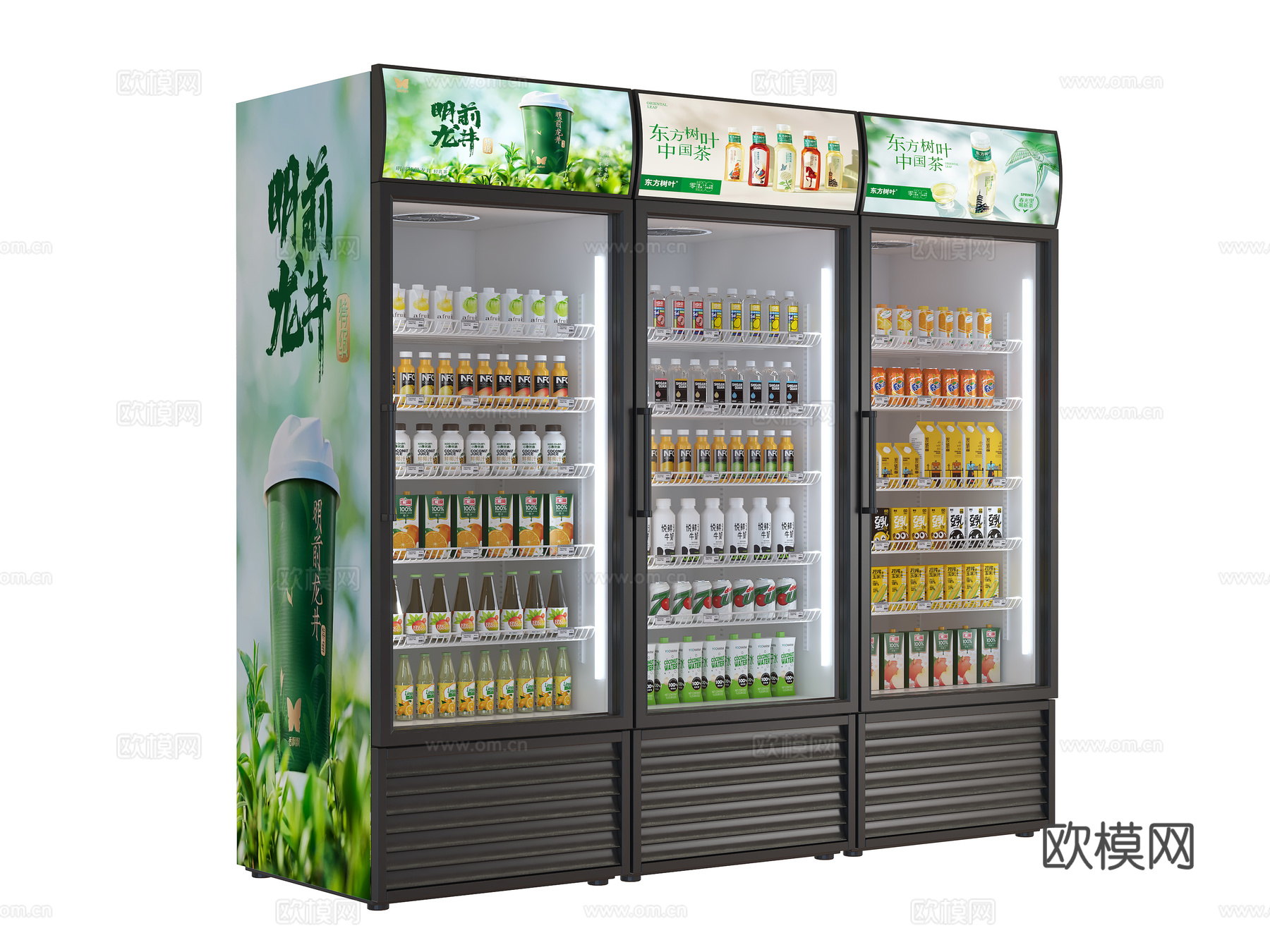 饮料柜 冷饮柜  啤酒饮料矿泉水 冷藏柜 保鲜柜 冰柜 冷柜3d模型下载（渲染图1）