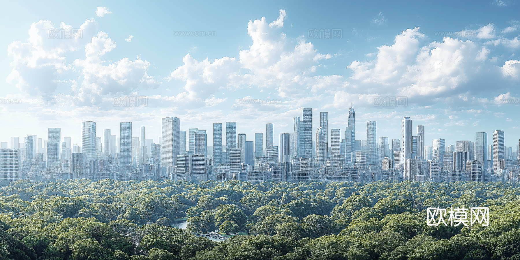 现代城市白天外景天空外景