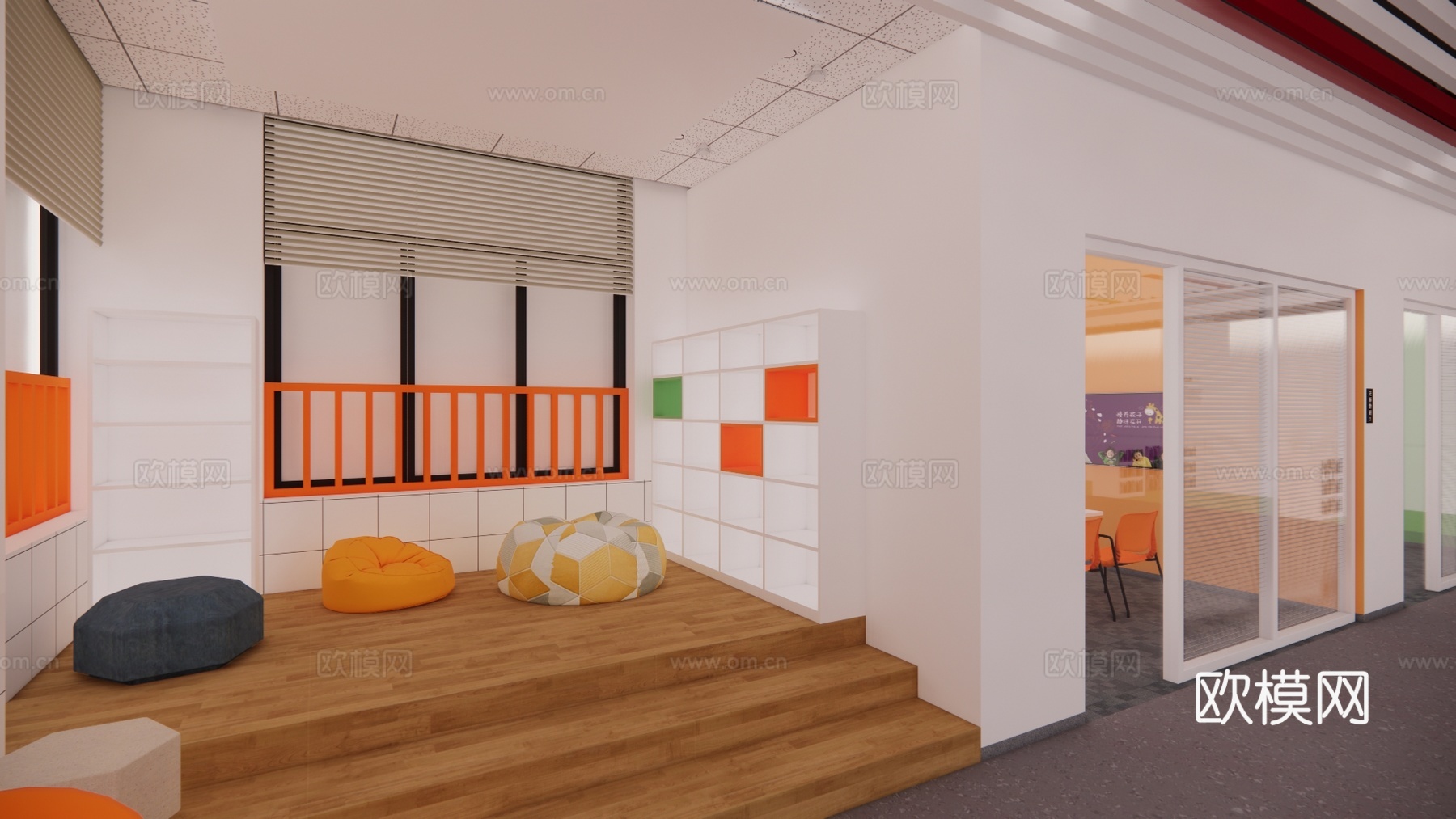 公共空间 走廊 政府机构 停车场 办事处su模型