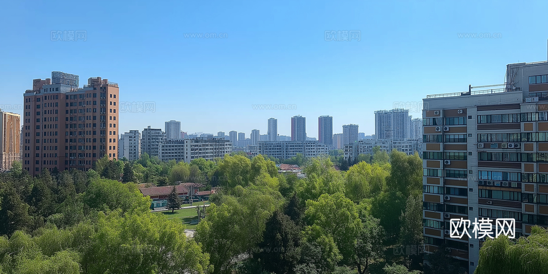 现代城市外景白天城市外景都市外景