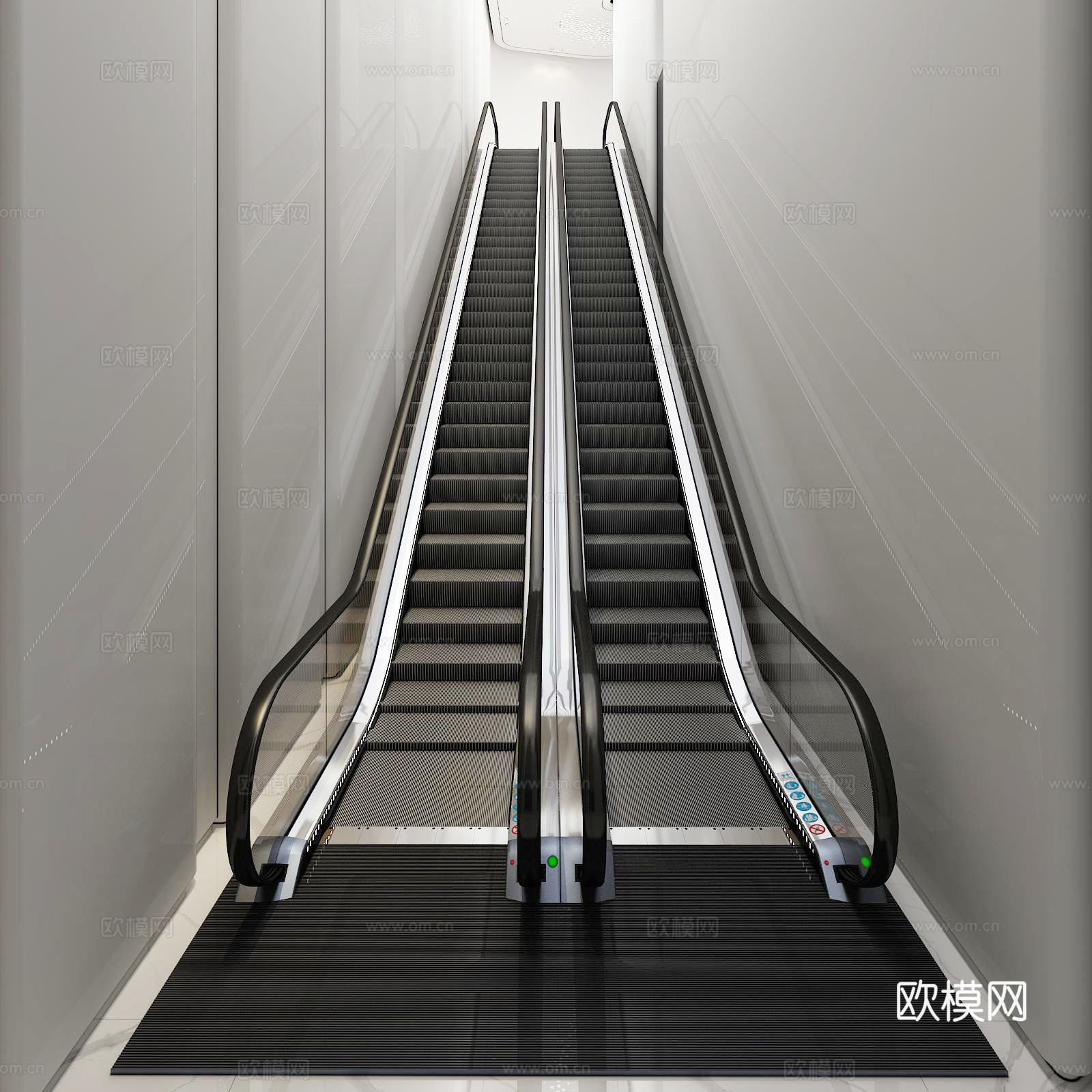 现代扶手电梯3d模型下载