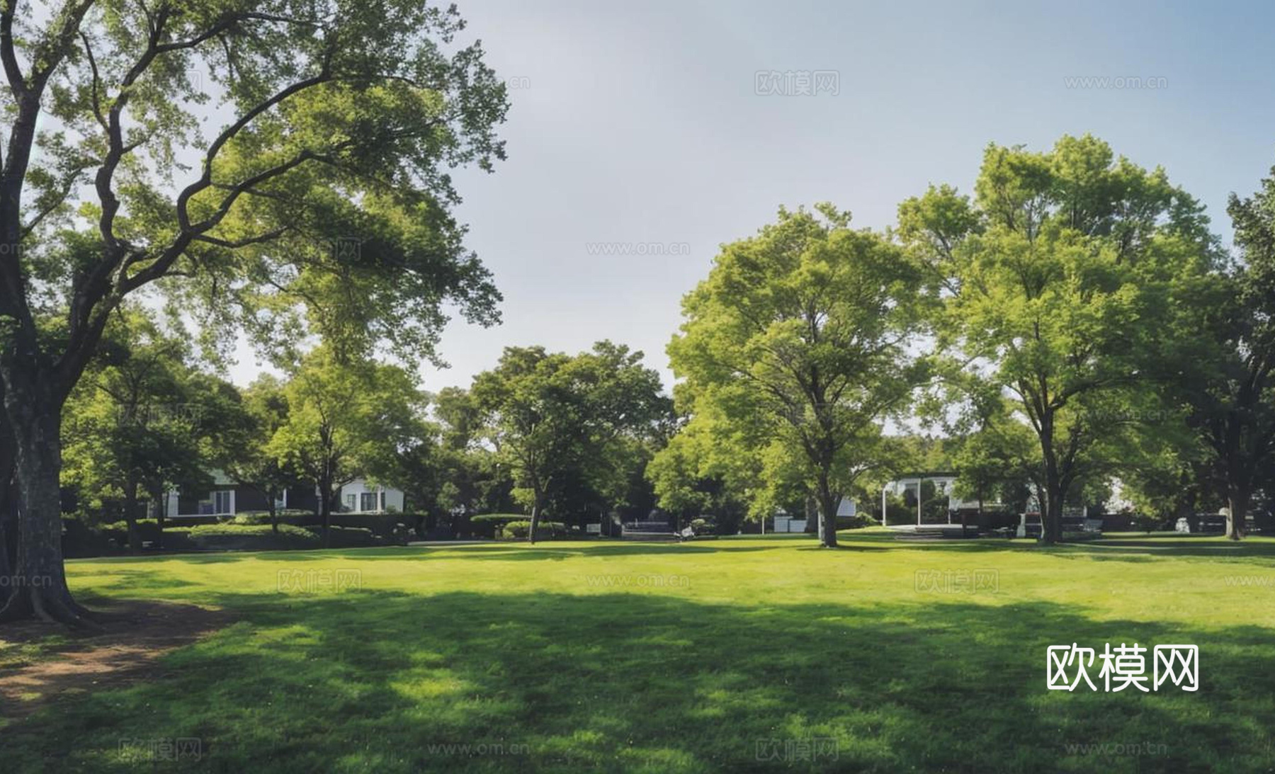 现代白天小区外景天空外景公园外景