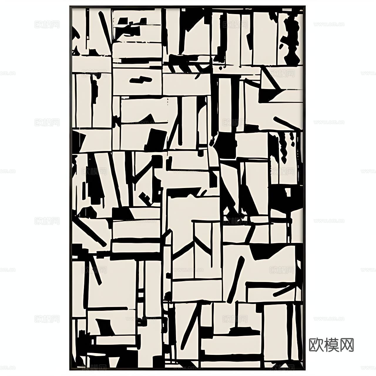 现代装饰艺术画 抽象画 现代画贴图