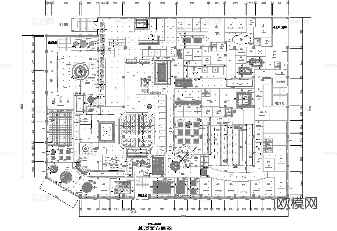 最新完整版spa足浴店施工图合集cad施工图