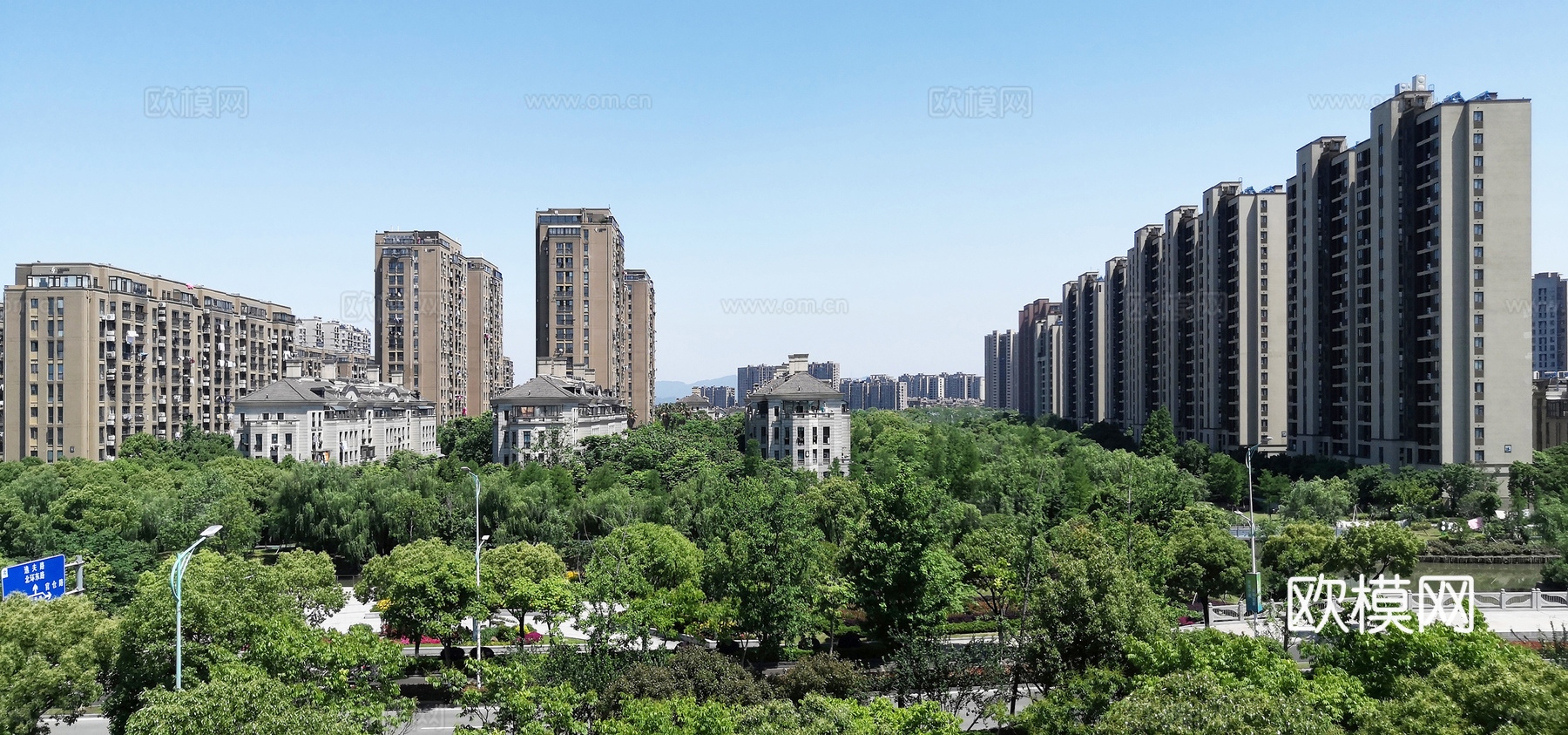 白天城市建筑户外外景贴图