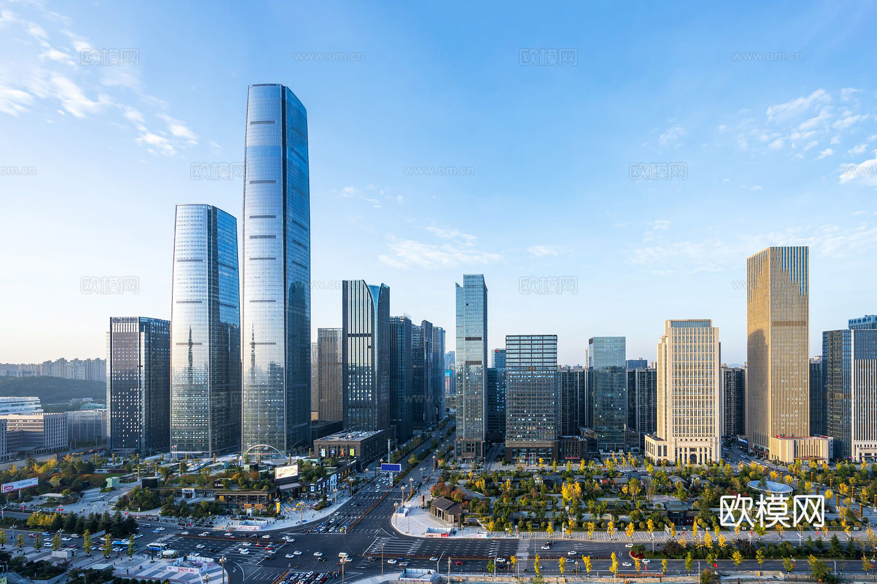 现代城市外景白天城市外景都市外景