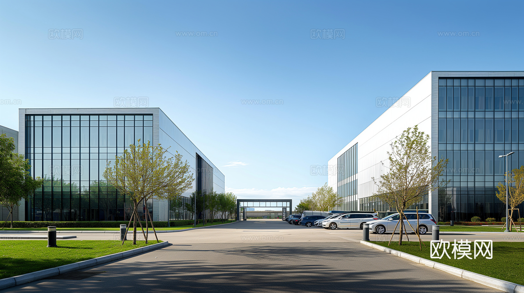 现代新中式城市外景白天城市外景下载