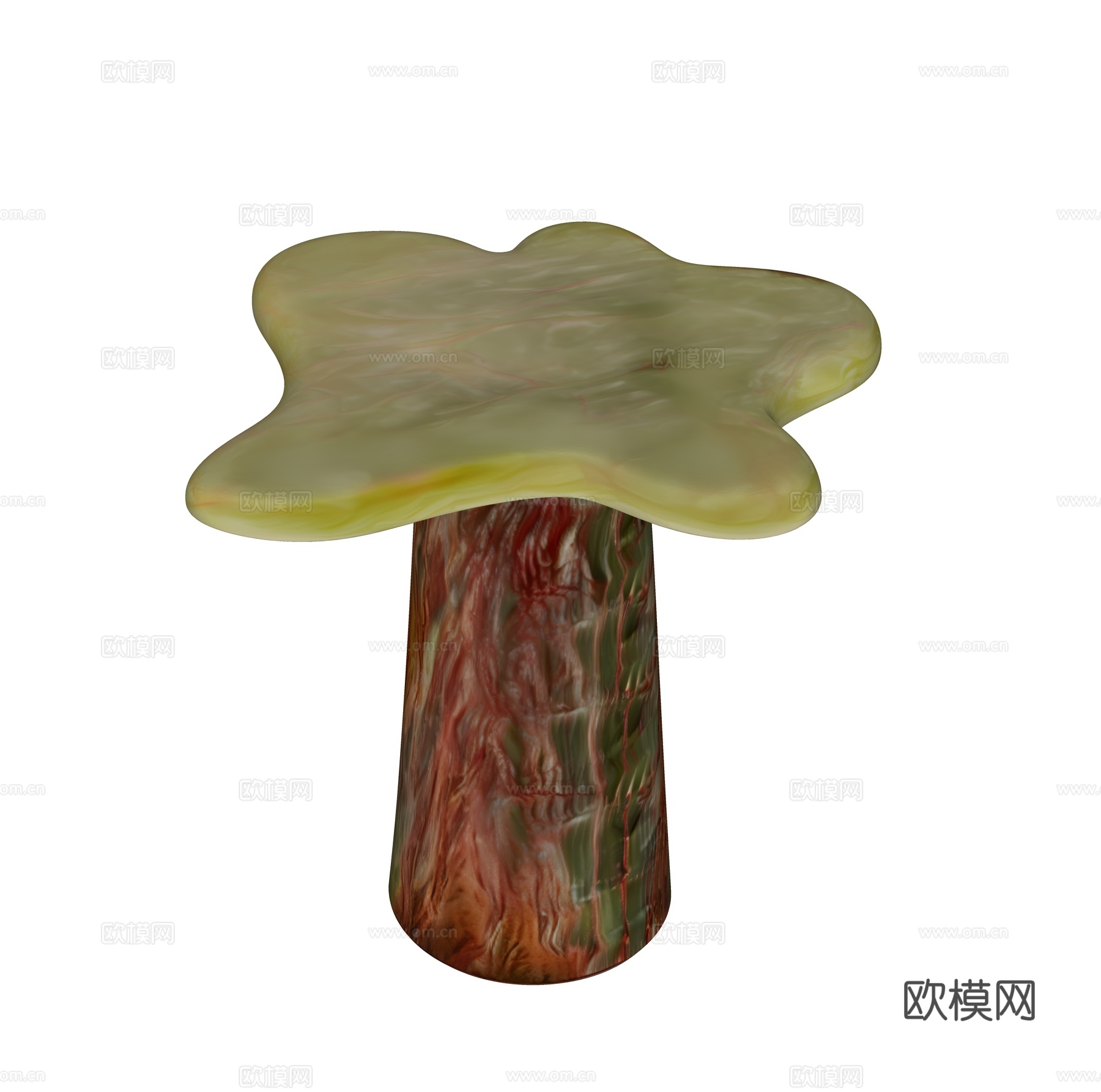 现代异形石材边几角几su模型