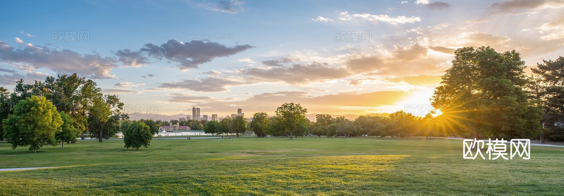现代白天小区外景天空外景公园外景下载