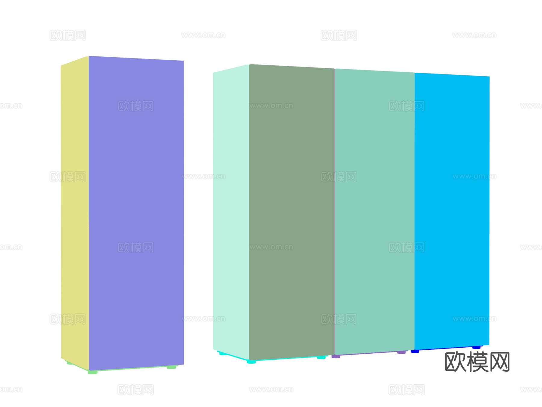 饮料柜 冷饮柜  啤酒饮料矿泉水 冷藏柜 保鲜柜 冰柜 冷柜3d模型下载（渲染图4）