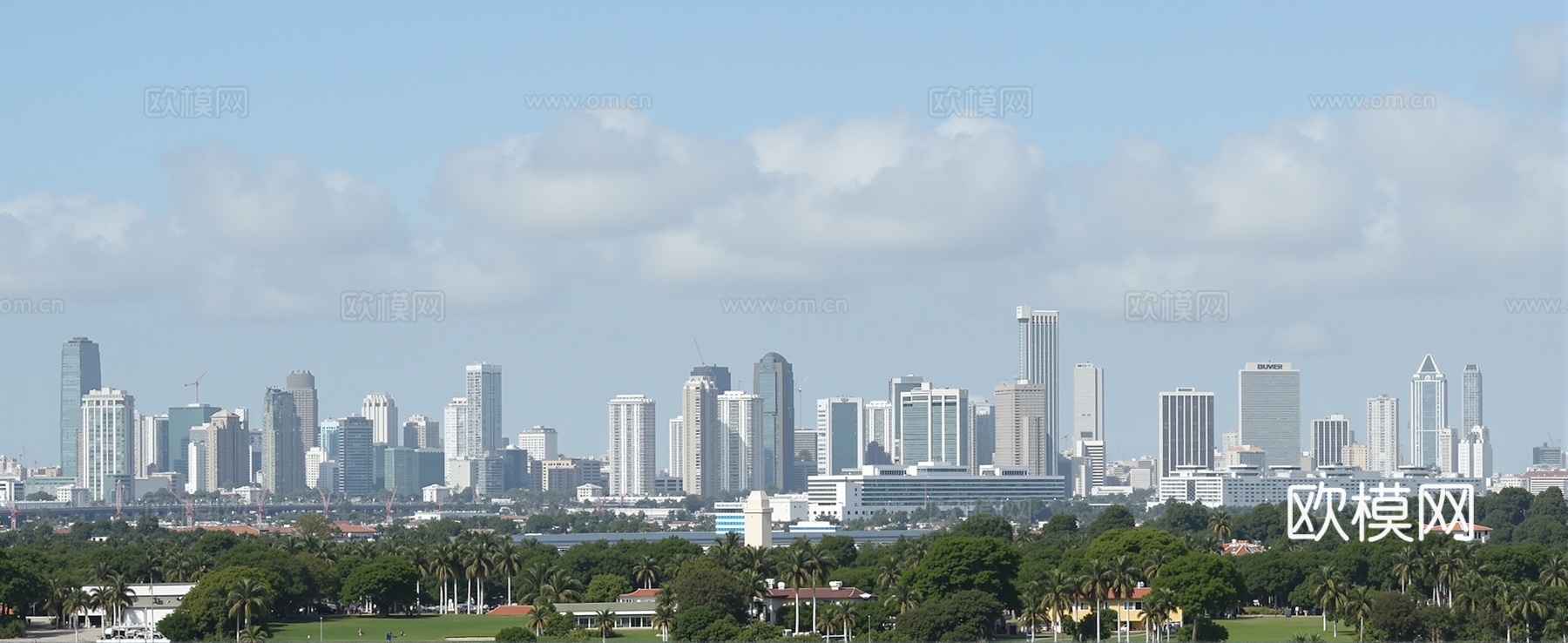 现代城市白天外景天空外景