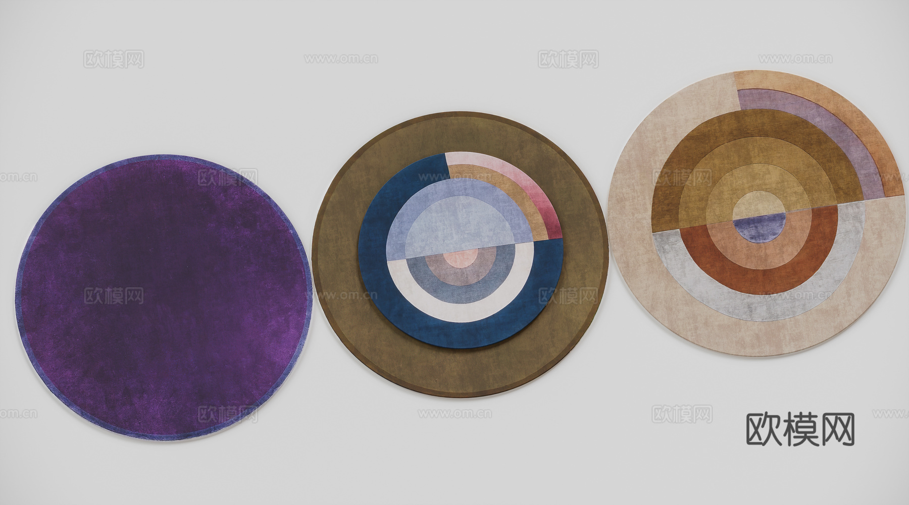 现代中古风地毯su模型