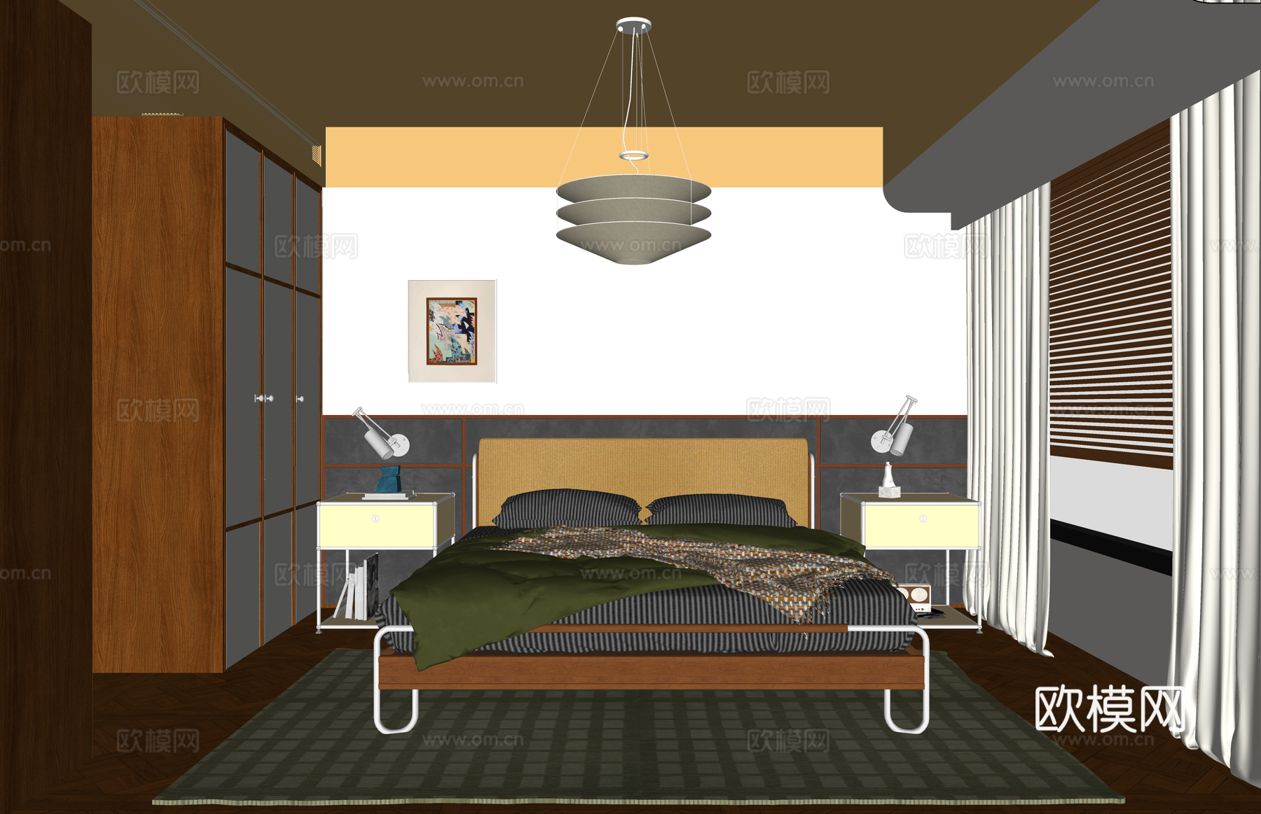 卧室su模型