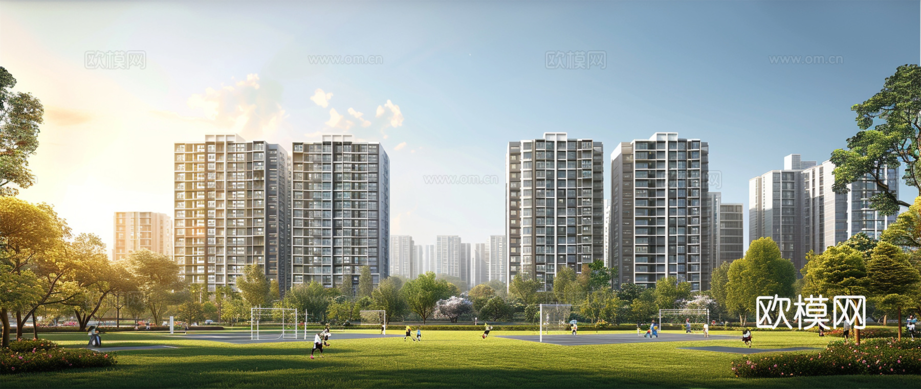 现代城市外景白天城市外景都市外景