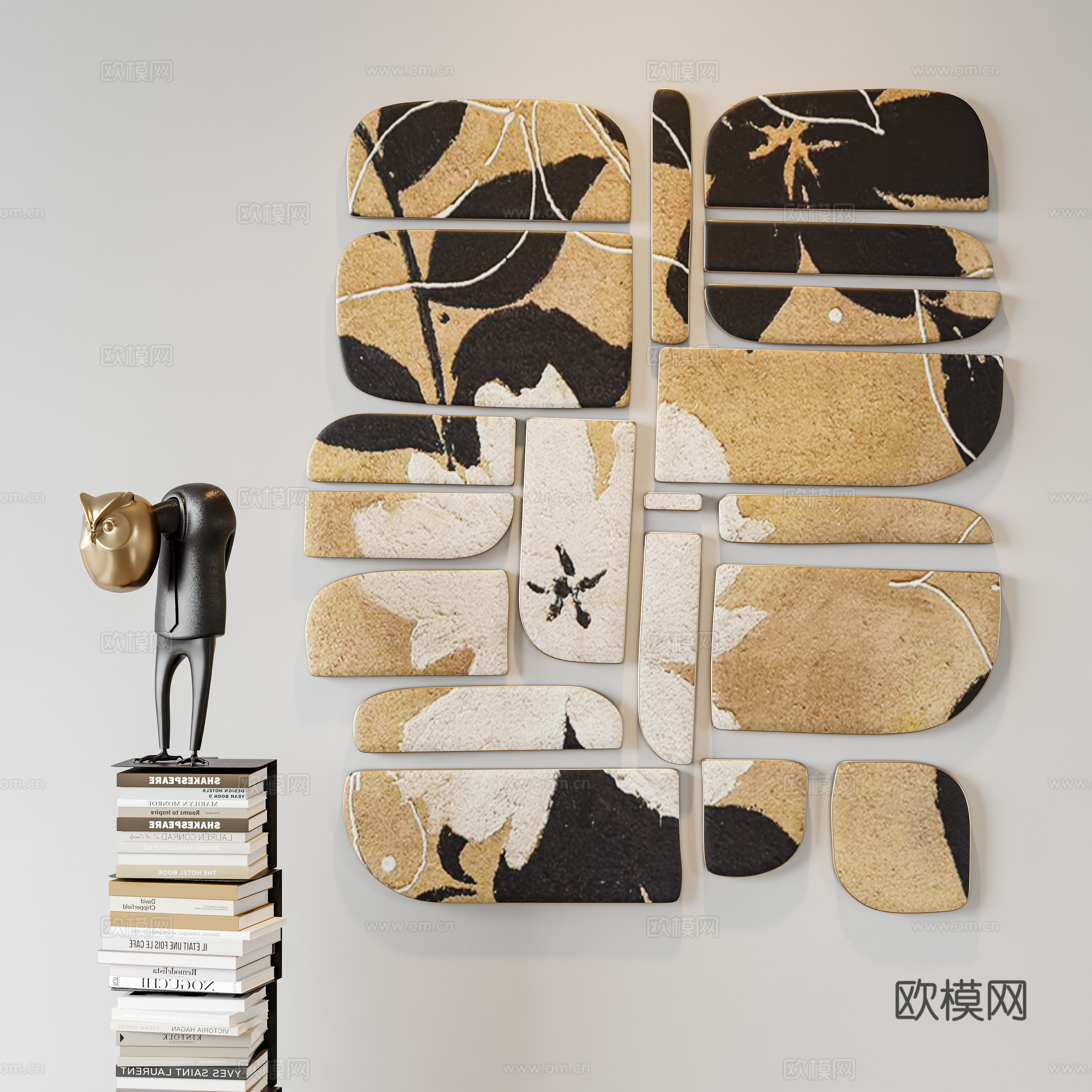 现代挂画 装饰画 装饰品su模型