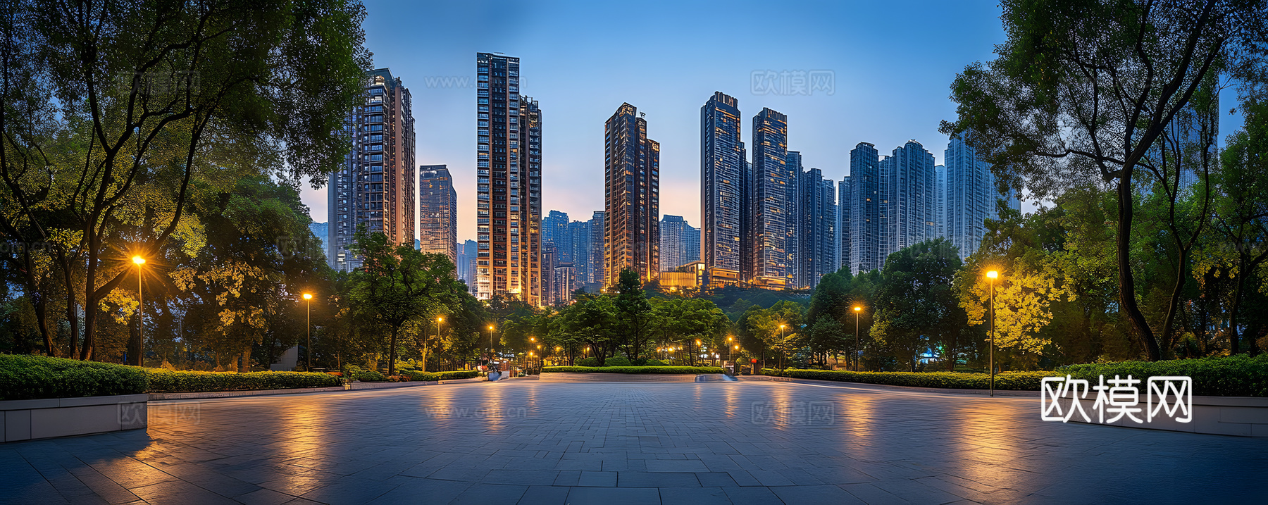 现代天空外景室外黄昏夕阳天空