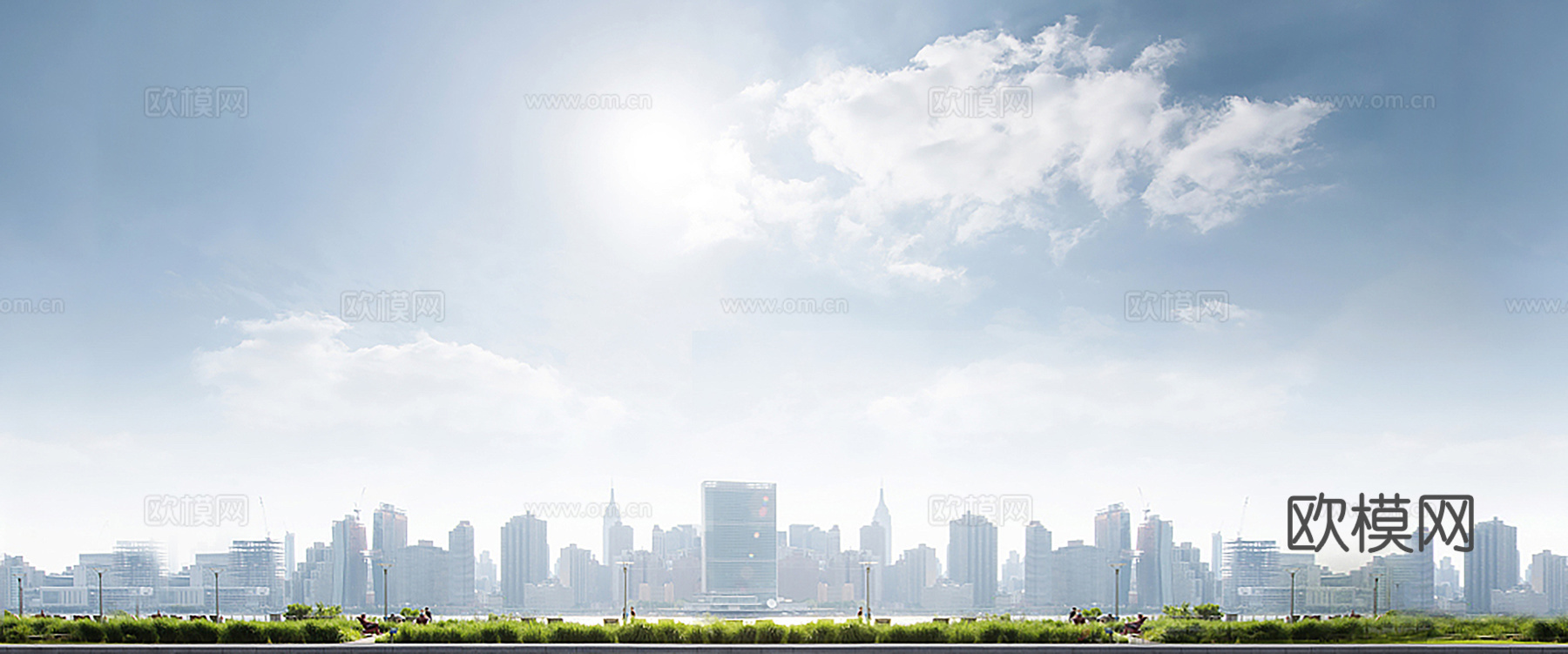 白天城市建筑户外外景贴图