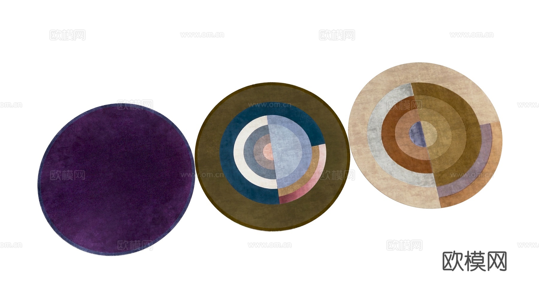 现代中古风地毯su模型