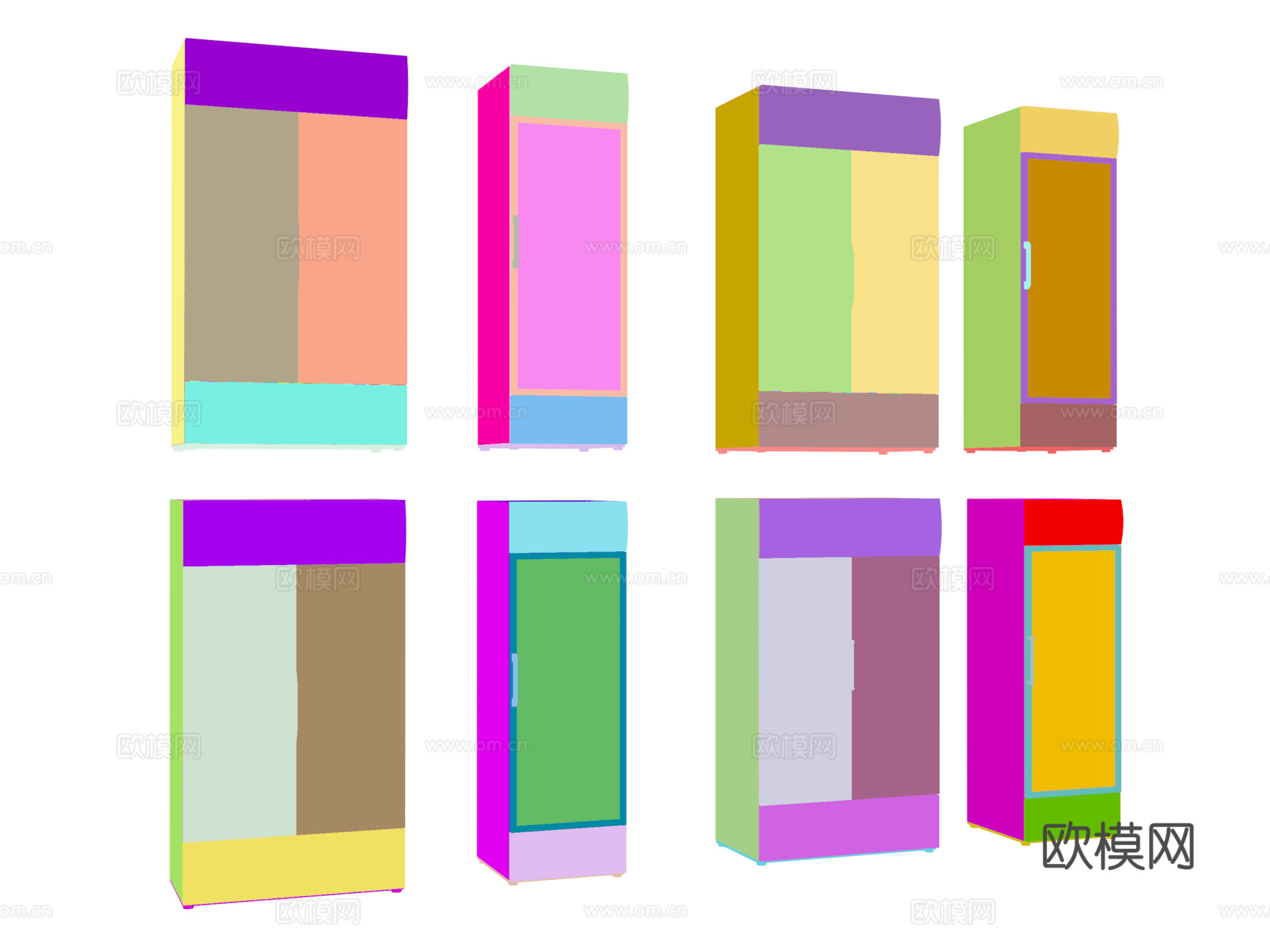 饮料柜 冷饮柜 啤酒饮料矿泉水 冷藏柜 保鲜柜 冰柜 冷柜3d模型下载（渲染图3）