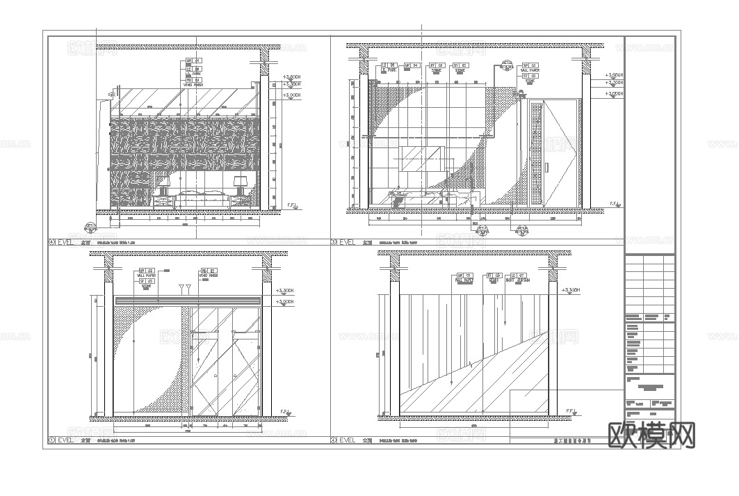 最新完整版spa足浴店施工图合集cad施工图