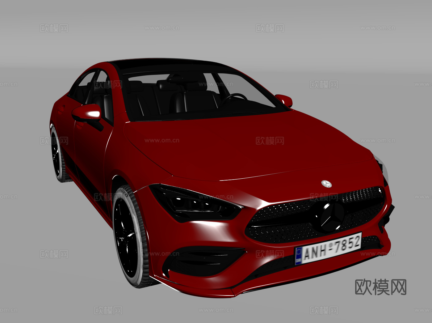 现代汽车 红色轿车 奔驰su模型