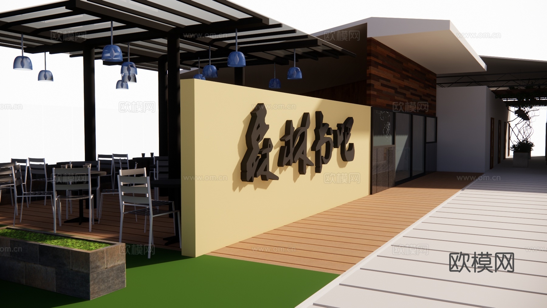 走廊 办事大厅 停车场 政府机构 休息站su模型