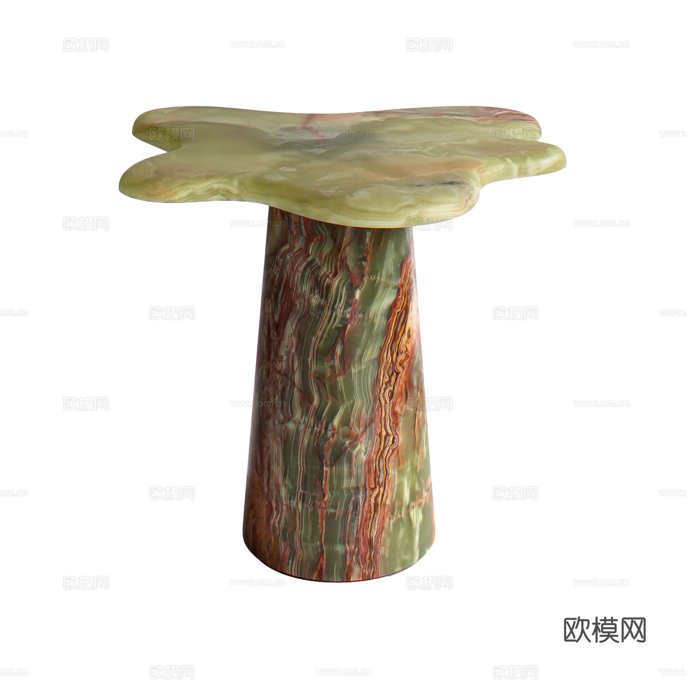 现代异形石材边几角几su模型