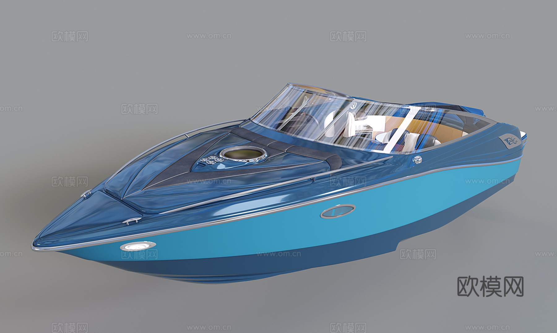 现代游艇 快艇su模型