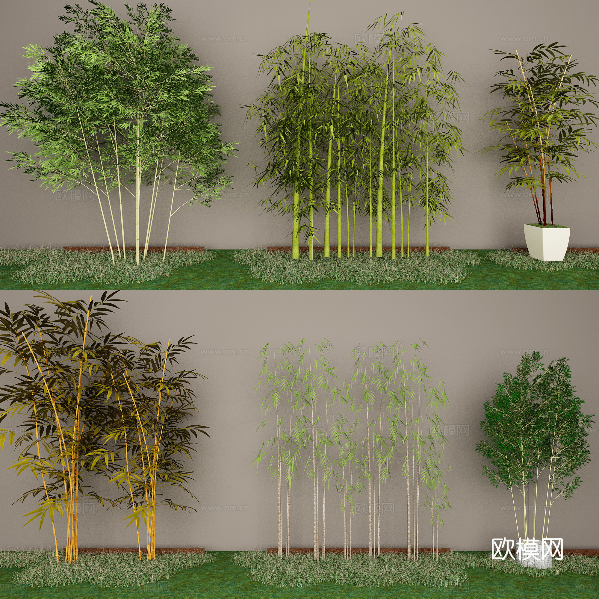 北欧竹子3d模型下载