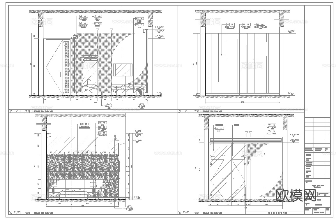 最新完整版spa足浴店施工图合集cad施工图