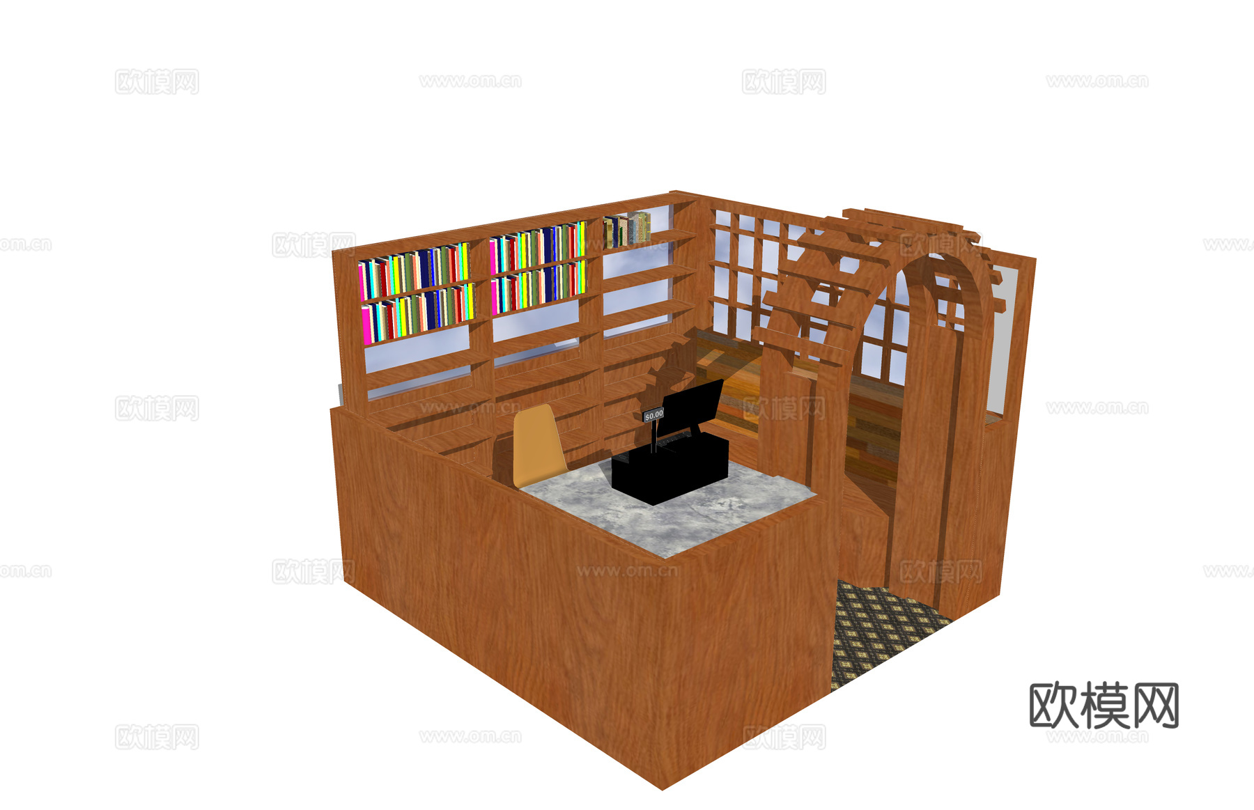 公共空间 走廊 政府机构 停车场 办事处su模型
