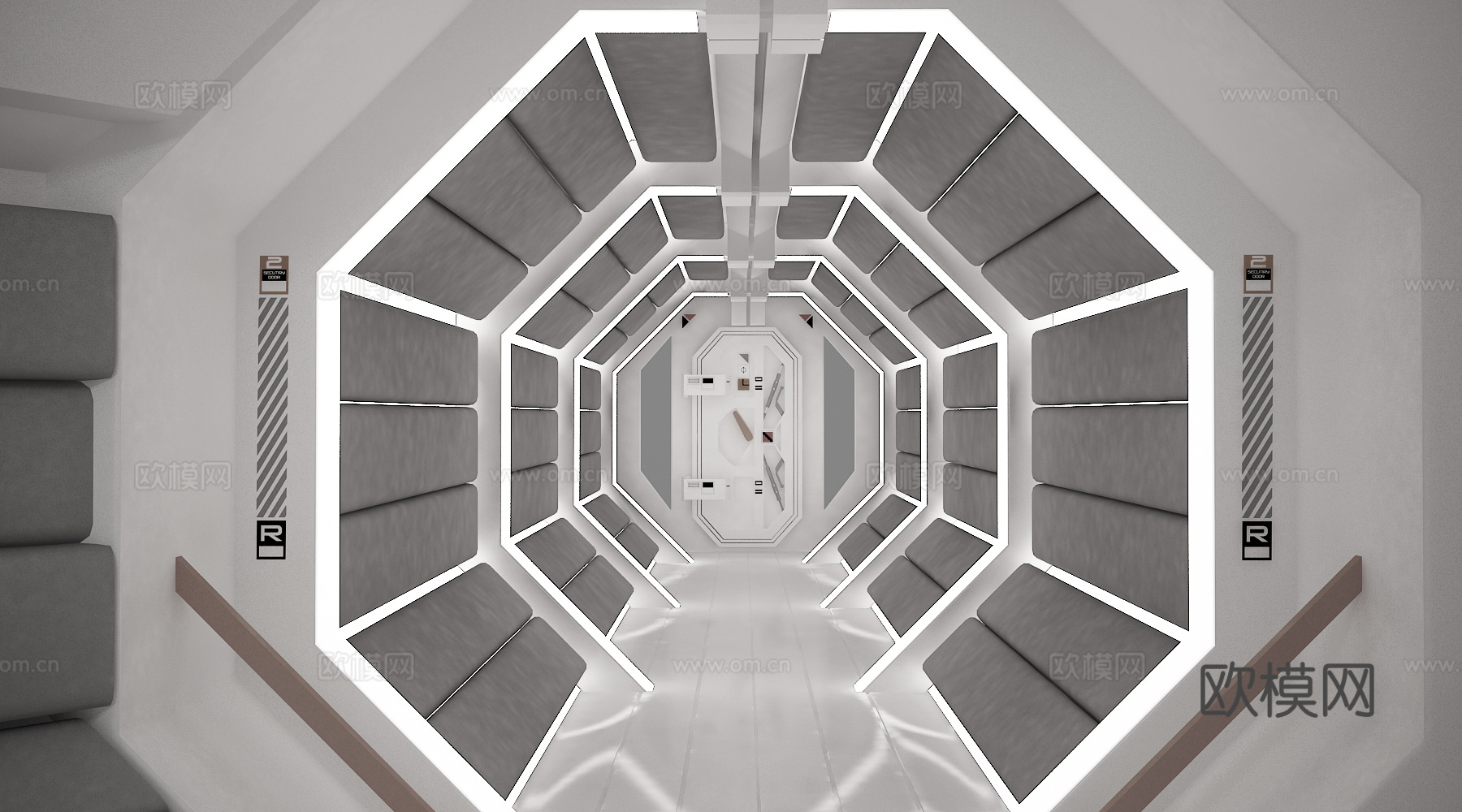 工厂实验室 科幻场景 车间 机房 仪器 器材设备3d模型下载（渲染图2）