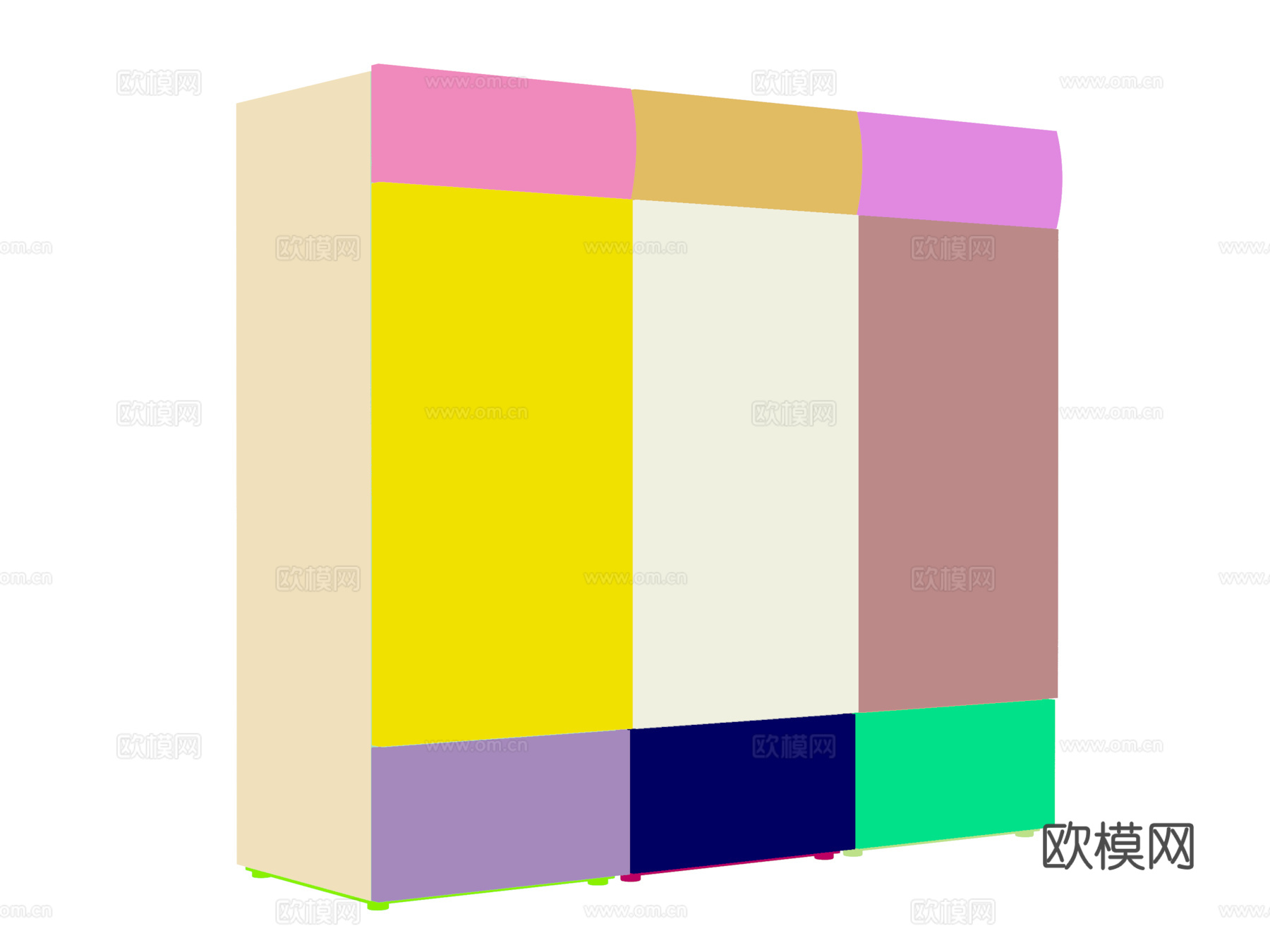 饮料柜 冷饮柜  啤酒饮料矿泉水 冷藏柜 保鲜柜 冰柜 冷柜3d模型下载（渲染图2）