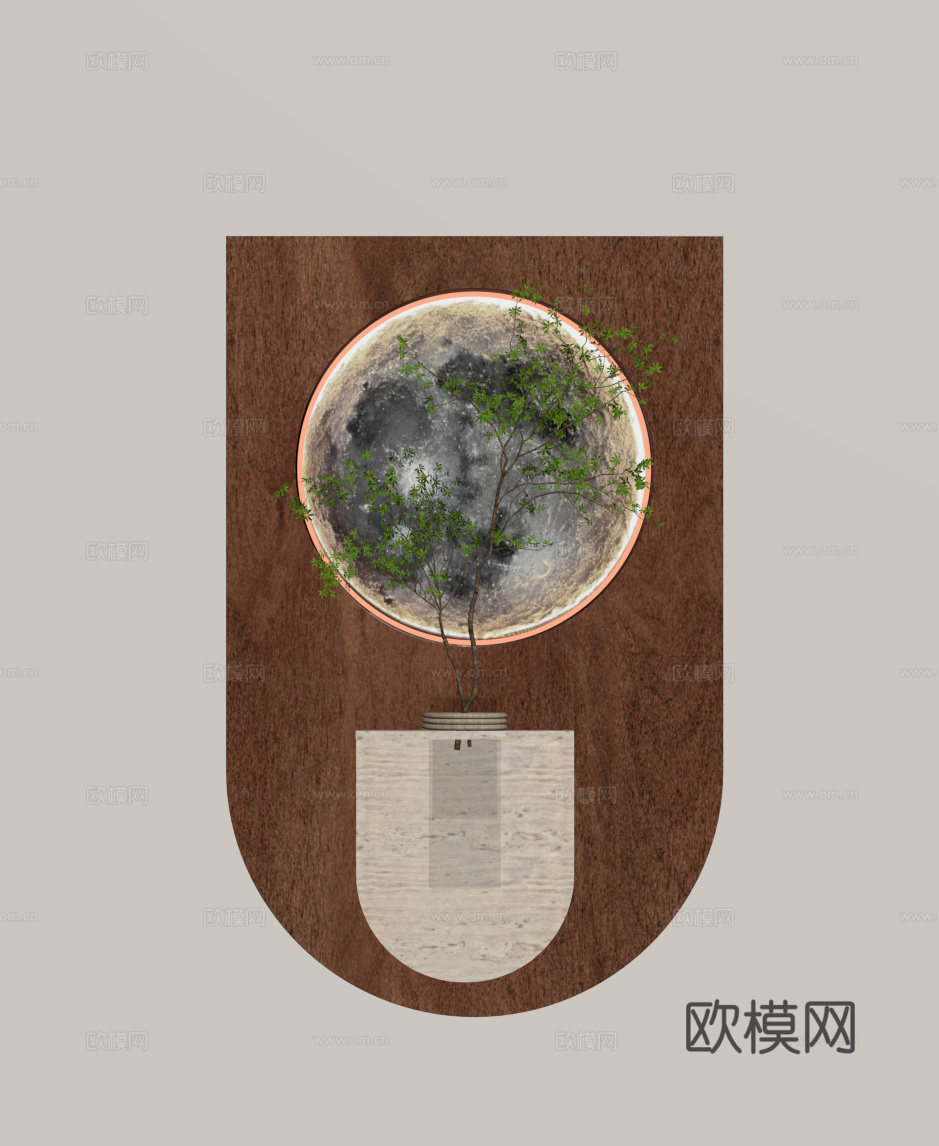 墙饰挂件su模型