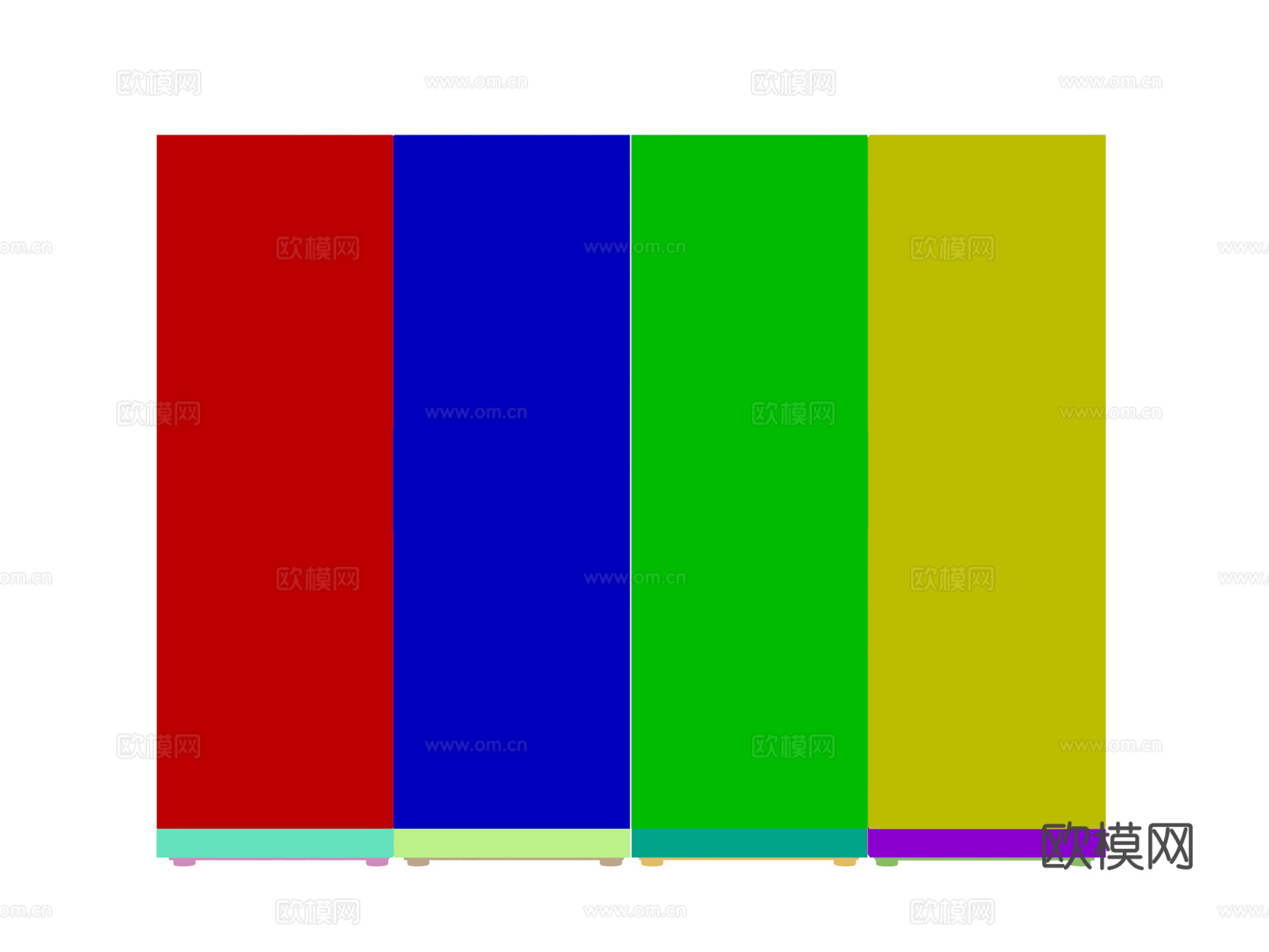 饮料柜 冷饮柜 啤酒饮料矿泉水 冷藏柜 保鲜柜 冰柜 冷柜3d模型下载（渲染图3）