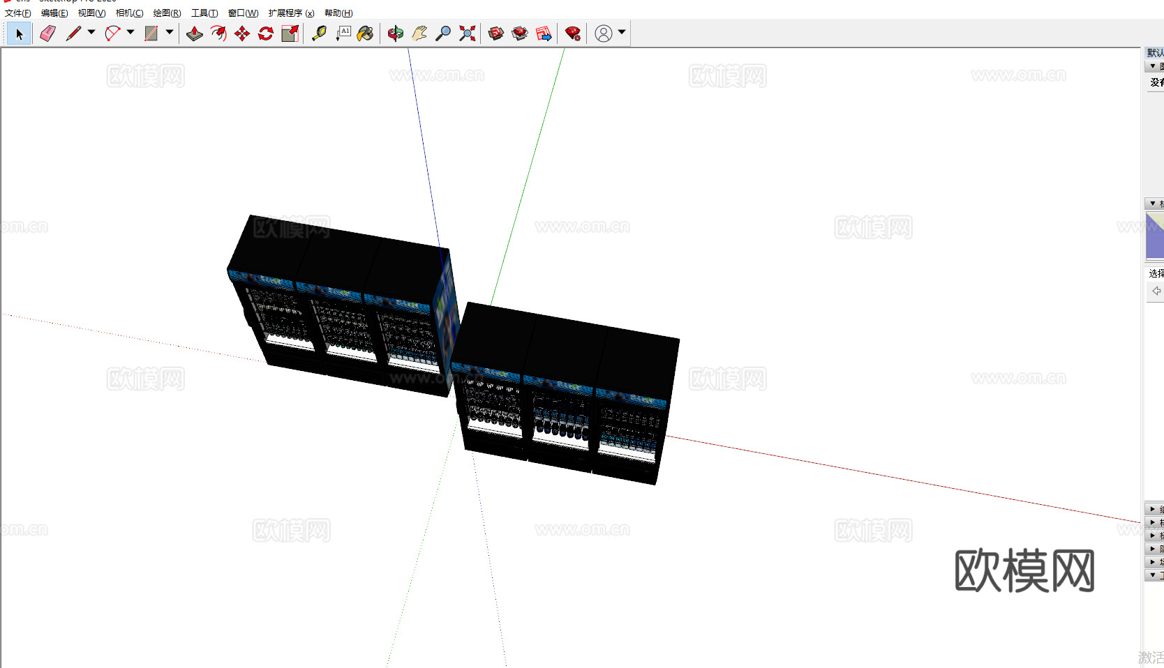 饮料柜 冷饮柜 啤酒饮料矿泉水 冷藏柜 保鲜柜 冰柜 冷柜su模型