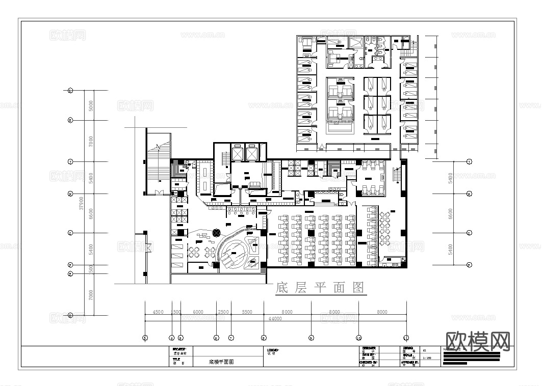 最新完整版spa足浴店施工图合集cad施工图