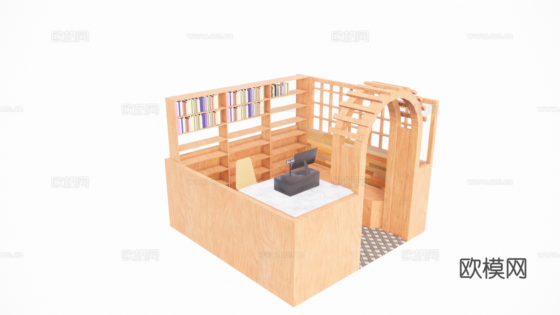 公共空间 走廊 政府机构 停车场 办事处su模型