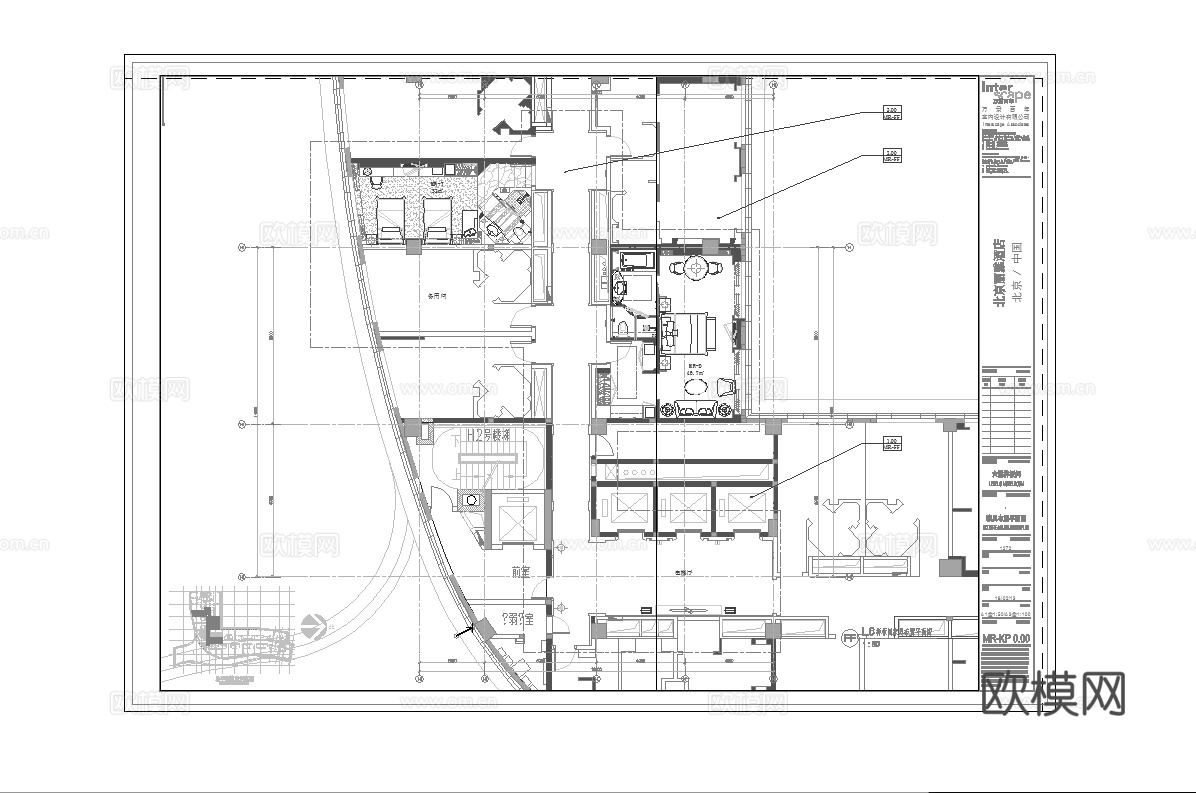 最新完整版大酒店施工图合集cad施工图下载（渲染图1）