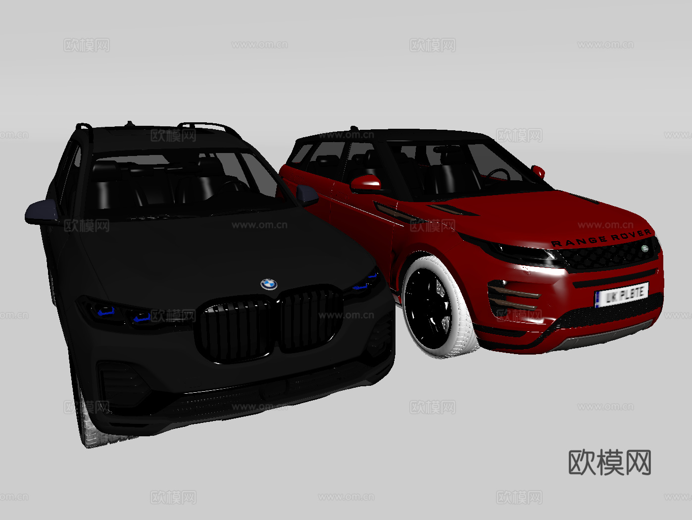 现代越野车 SUV 路虎 宝马su模型