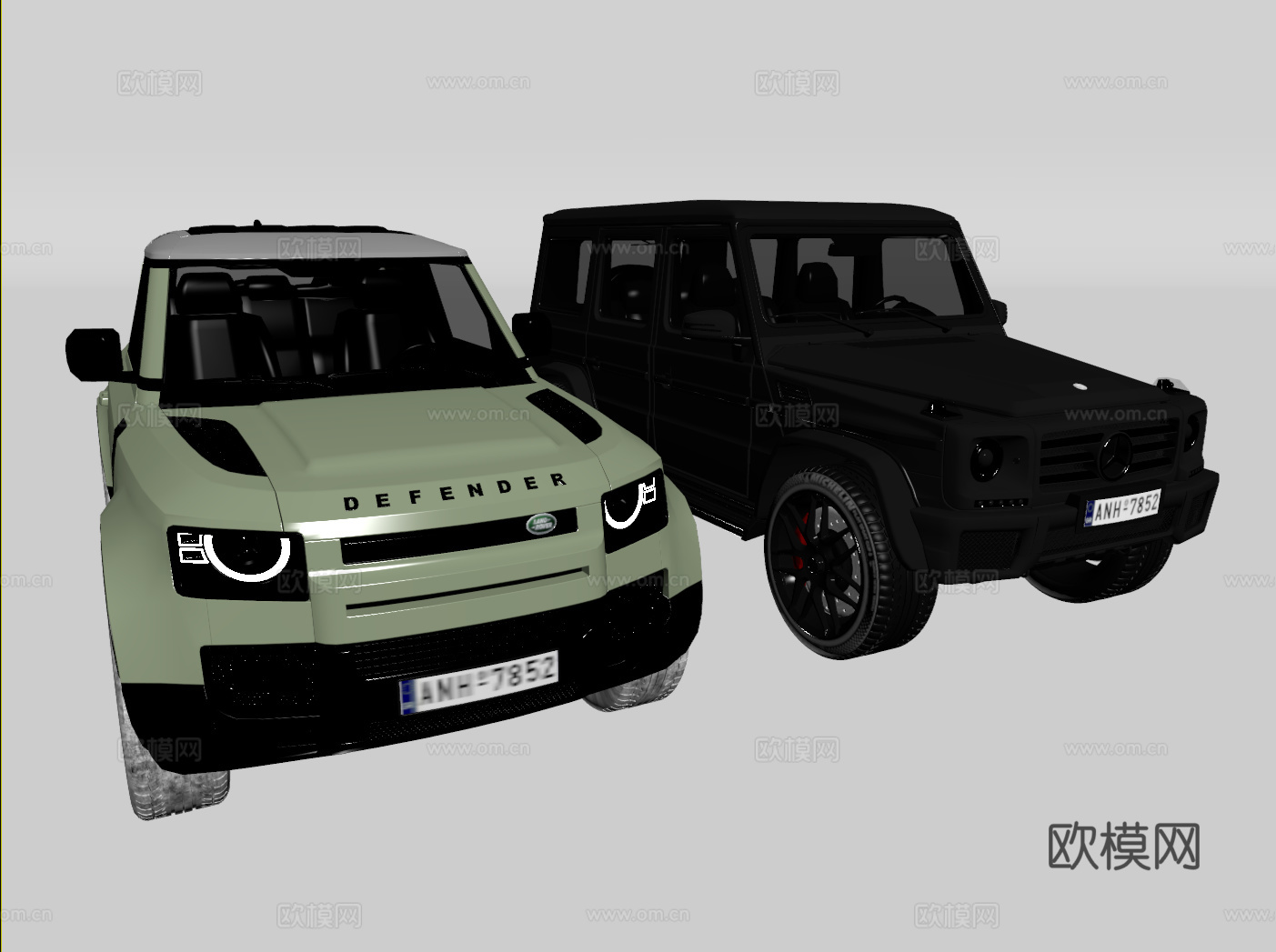 现代越野车 SUV 路虎 奔驰大Gsu模型