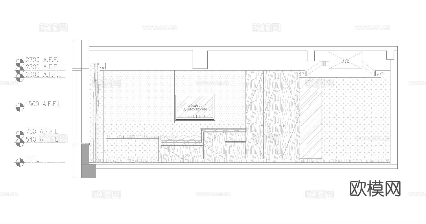 最新完整版大酒店施工图合集cad施工图下载（渲染图5）